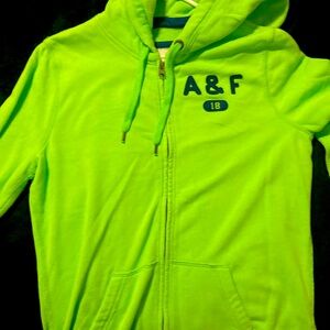 ABERCROMBIE &FINCH lime green zip up